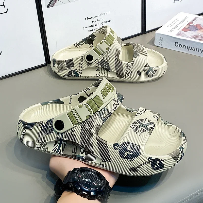 

Slippers for Men and Women, Summer Outer Wear, Non-Slip, Wear-Resistant, Outdoor Sports and Leisure Dual-Use Beach Sandals