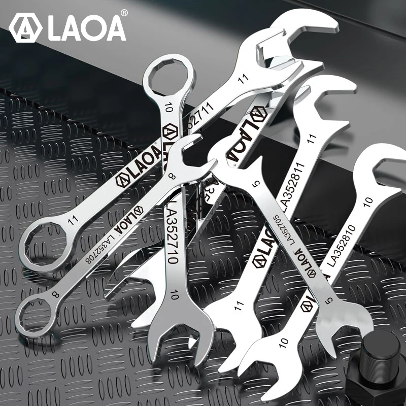 LAOA Mini Open Wrench Sets Stainless Steel Thin Spanner Combination Spanner Convenient small wrenchConvenient small wrench