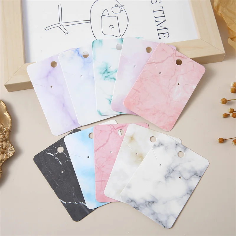 

50Pcs Paper Earrings Card 5x7cm Multi Designs Necklace Display Cards Set Favor Ear Studs Jewelry Packaging Cards Holders