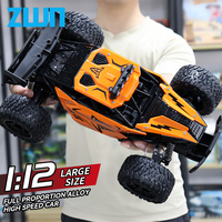 ZWN 1:12 1:16 20KM/H RC Car With LED Lights 2.4G Alloy Off-Road High Speed Vehicle Remote Control Cars Toys for Children Gifts