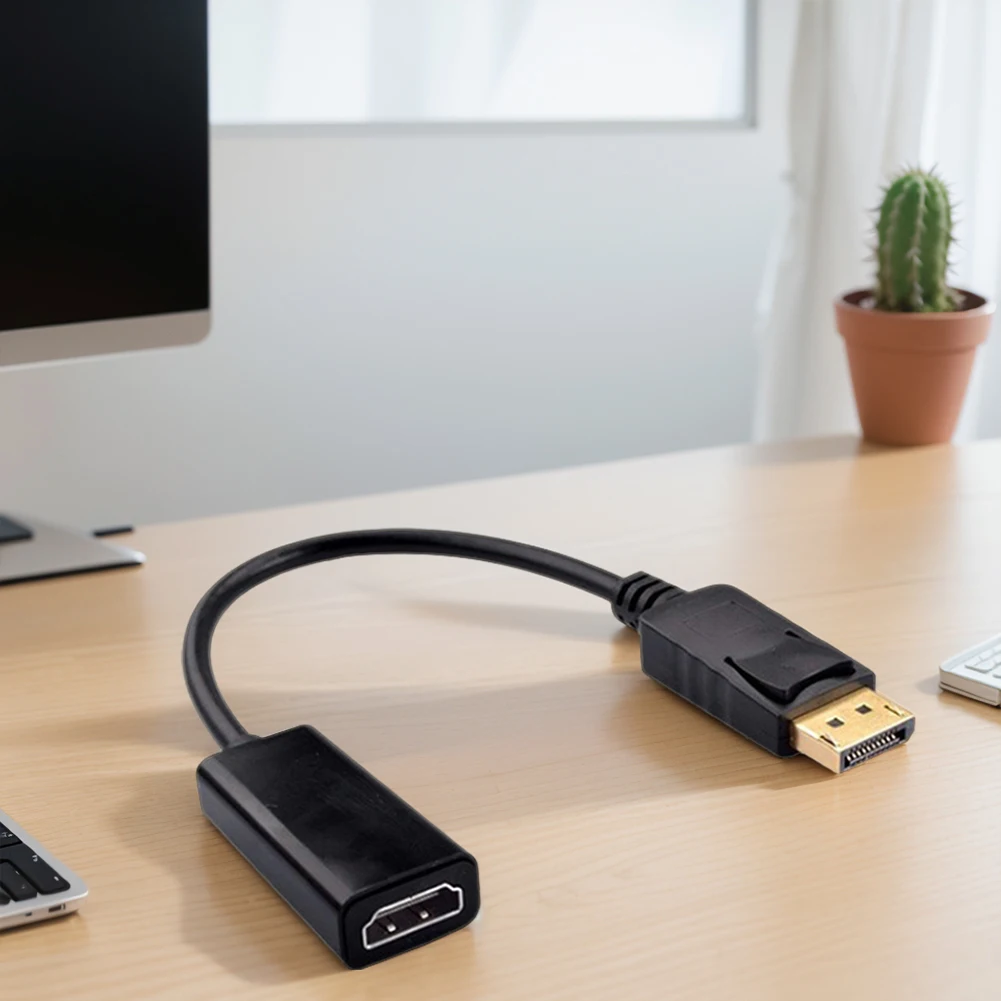 محول شاشة متوافق مع HDMI ، منفذ مطلي بالذهب ، صوت فيديو ، لينوفو ، ديل ، حصان ، وغيرها من المنفعلين ، 4K ، P ، DP