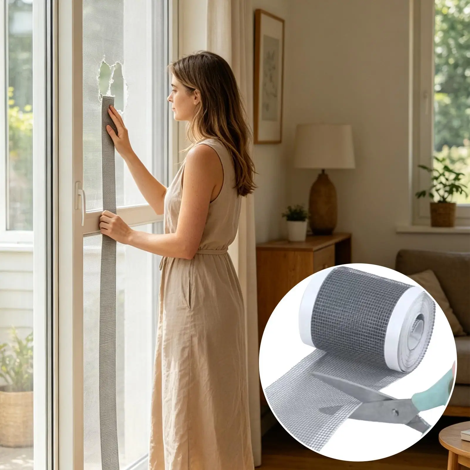 Screen Repair Tape All-Weather Self Adhesive Patch Screen Repair Patch For Door Patio Porch Home Greenhouse Tent Camper RV Tent