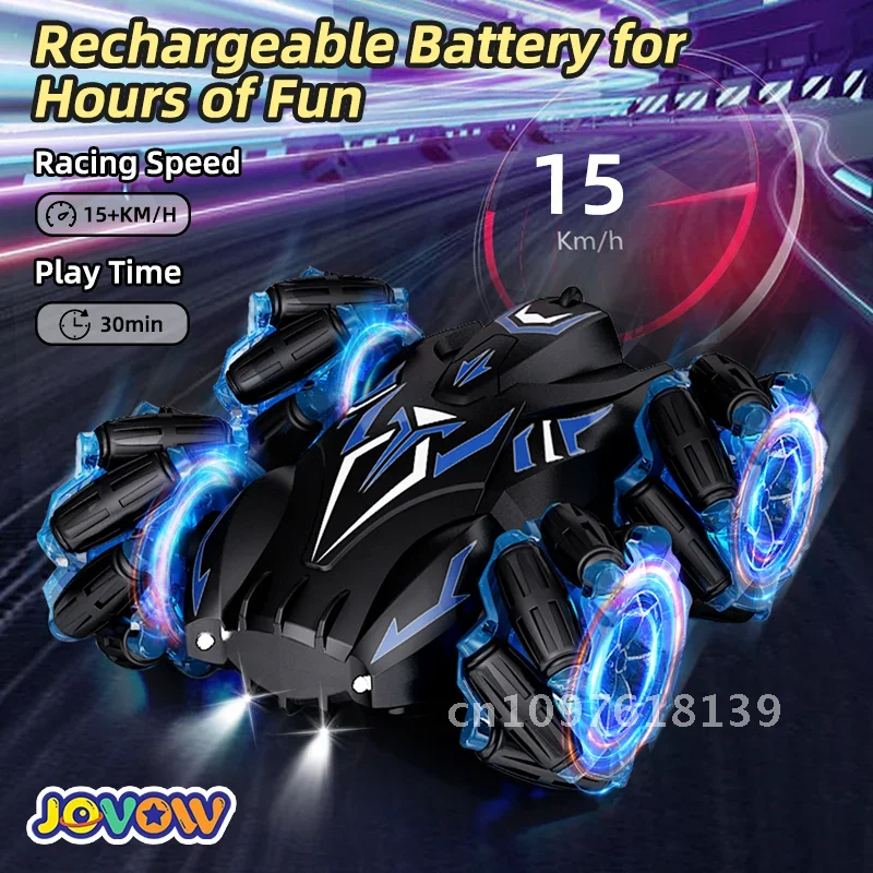 4WD RC Drift รถเพลงหมุนไฟ 2.4G ท่าทางวิทยุรถรีโมทของเล่น Stunt ปีนเขา LED รถควบคุมนาฬิกาสเปรย์ของขวัญ