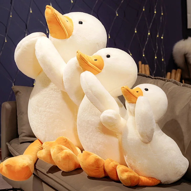 New Hot Soft Fluffy Giant Duck Plush Doll Cute Lifelike Stuffed Duck Toys Home Decor High Quality Birthday Gift Children Toys