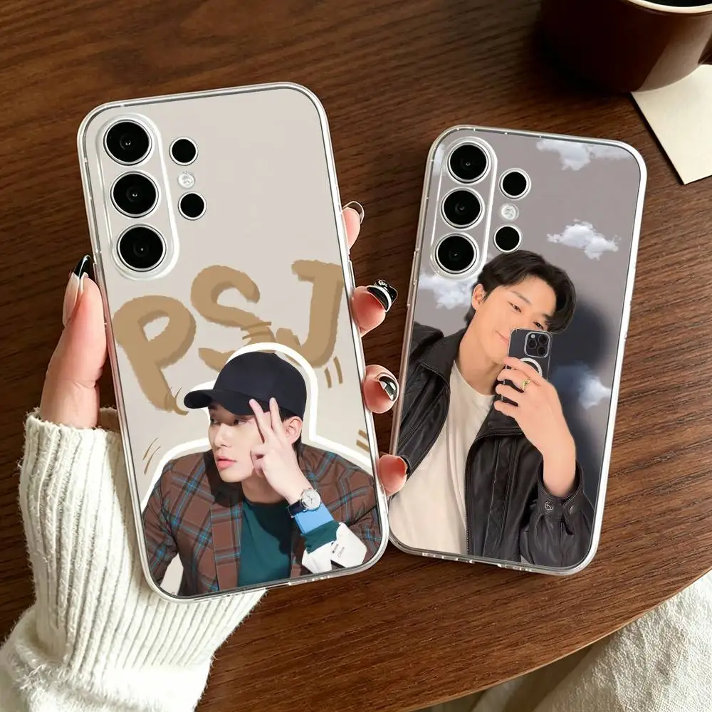 Korean Actor P-Park Seo-joon Transparent Soft Silicone Phone Case For Samsung S25+ S24 S23 S22 S21 Plus