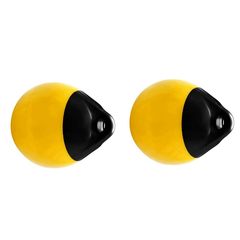 

2X Heavy Duty PVC Boat Fender Ball Round Anchor Buoy Dock Bumper Ball Inflatable Protection Marine Mooring Buoy Yellow