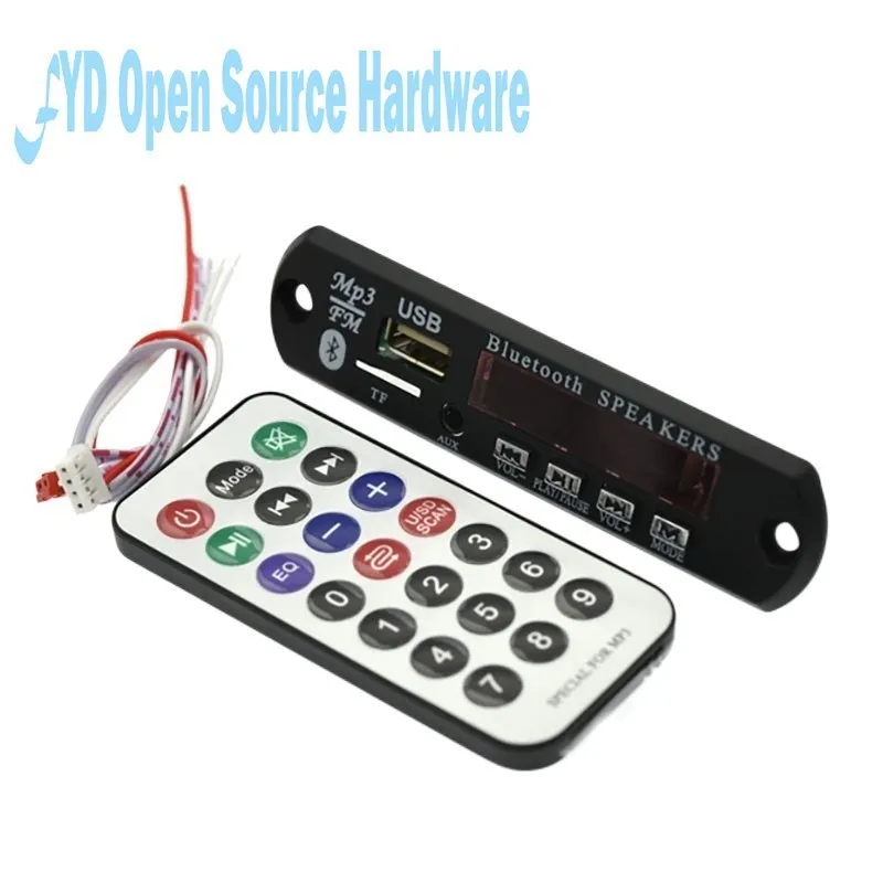 12V MP3 WMA Decoder Board Audio Module USB TF Radio Bluetooth-compatible Wireless Music Car MP3 Player With Remote Control