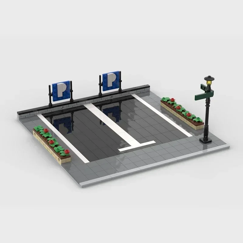 Moc อาคารอิฐ City Street View รุ่น Supercar ที่จอดรถเทคโนโลยี Modular Blocks ของขวัญของเล่นคริสต์มาส DIY ชุดประกอบ