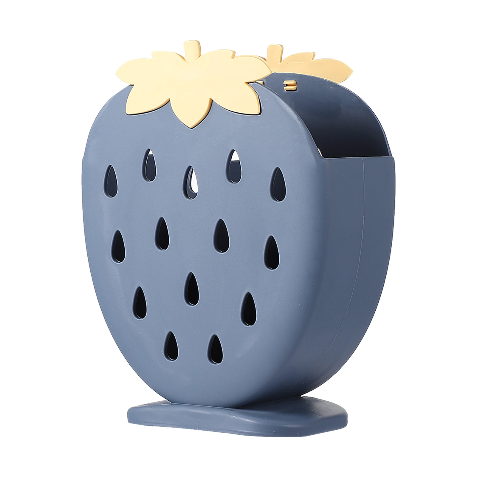 

Plastic Tableware Drain Basket Exquisite Comfortable Handle Even Air Vent Prevent Mold Dual Use Wall Hanging Desktop Kitchen
