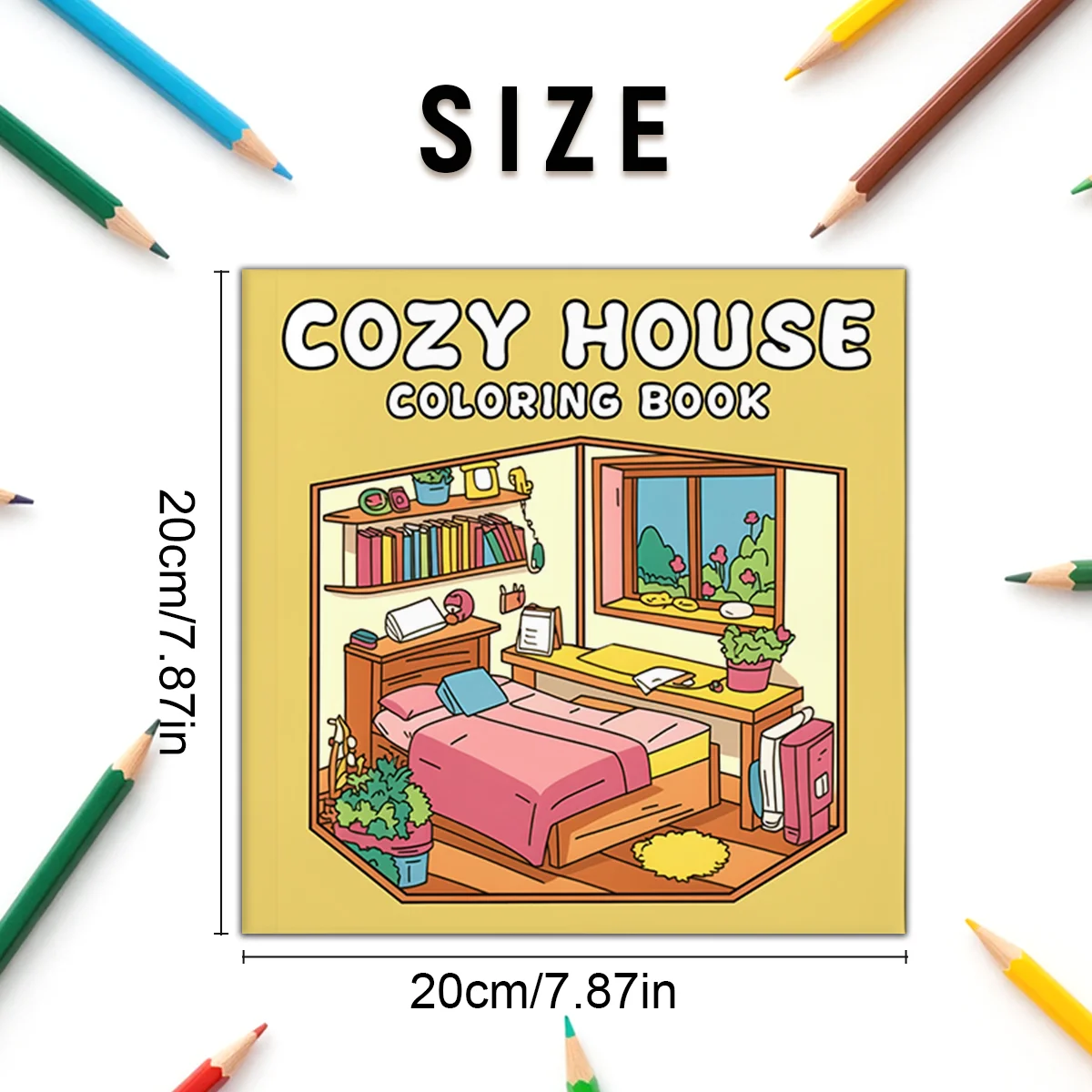 Adult Coloring Book - Cozy Home Designs: Relaxing House Layouts and Stress Relief Coloring Pages