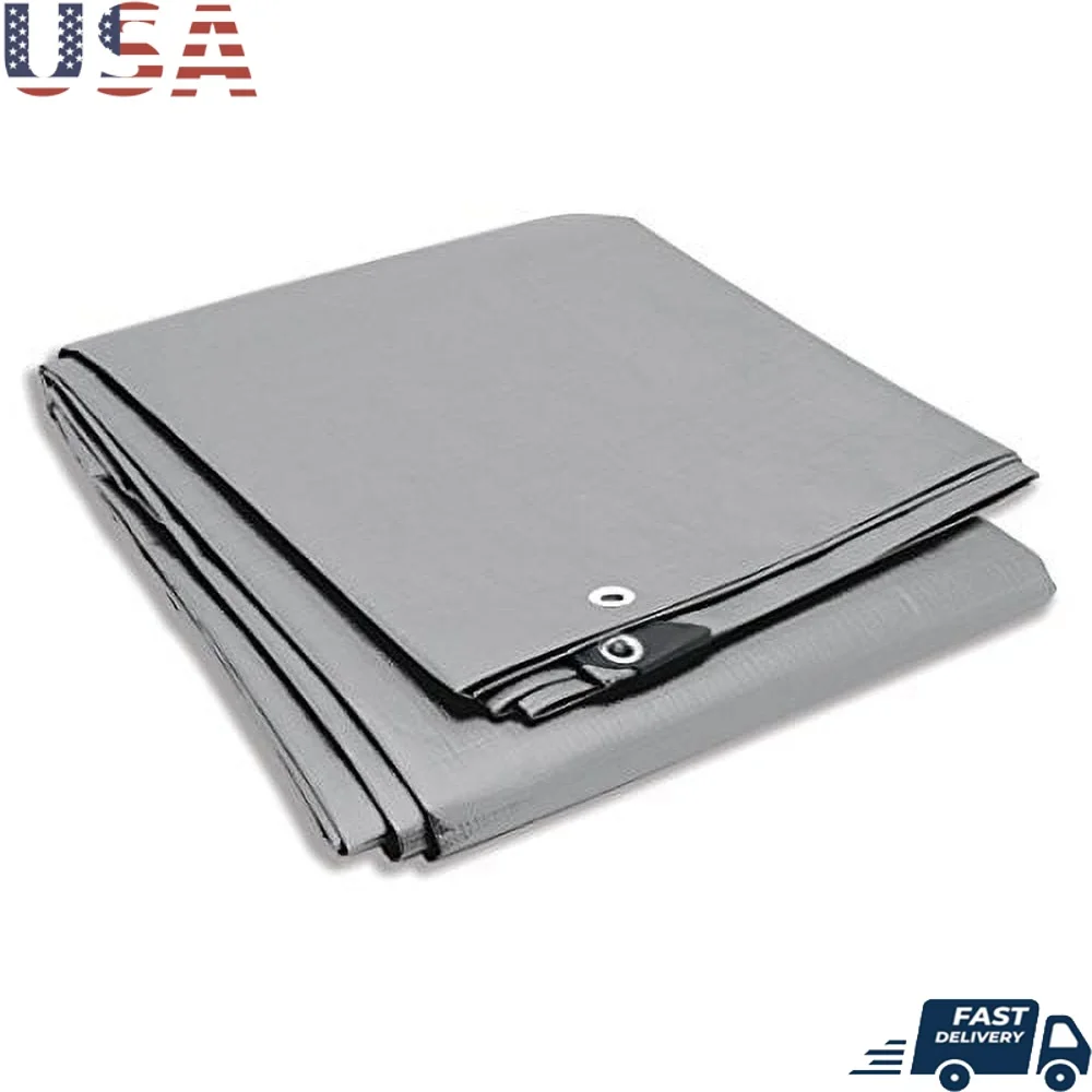 

Сверхмощный усиленный водостойкий брезент 8x10 футов, устойчивый к разрыву и плесени чехол для кемпинговой палатки с втулками и веревкой