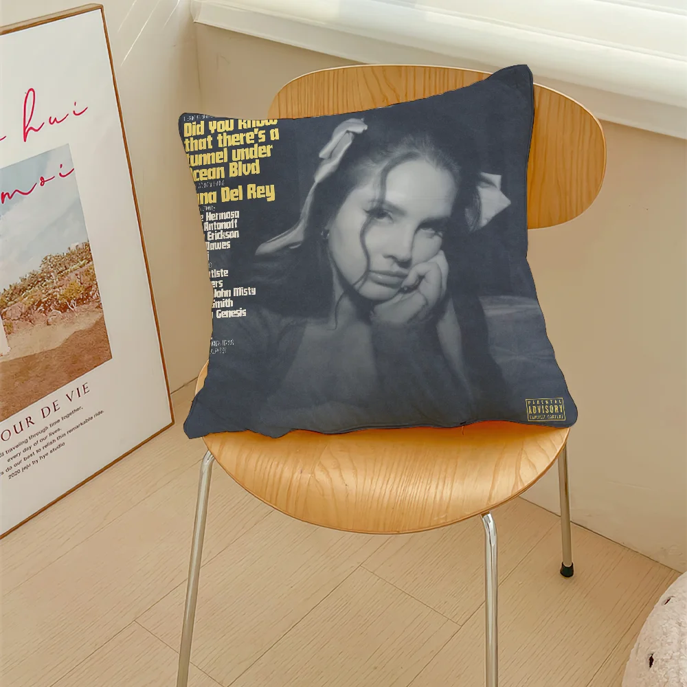 Lana Del R-Rey album Singer Pillow Case Sofa Decorative Home Double-sided Printing Short Plush Cushion Cover