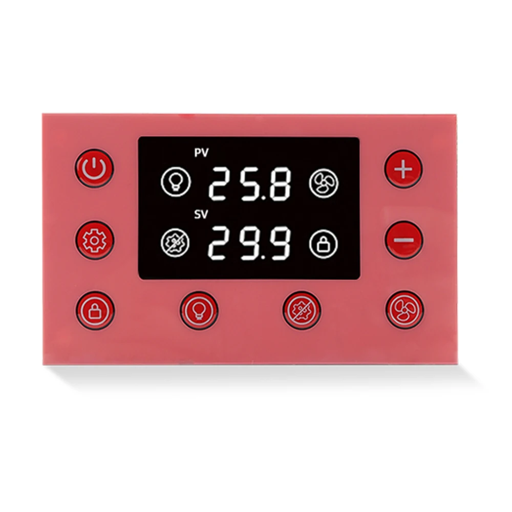 Ac220v inteligente casa de estimação controlador controle temperatura iluminação esterilização ventilação aquecimento refrigeração com bloqueio criança