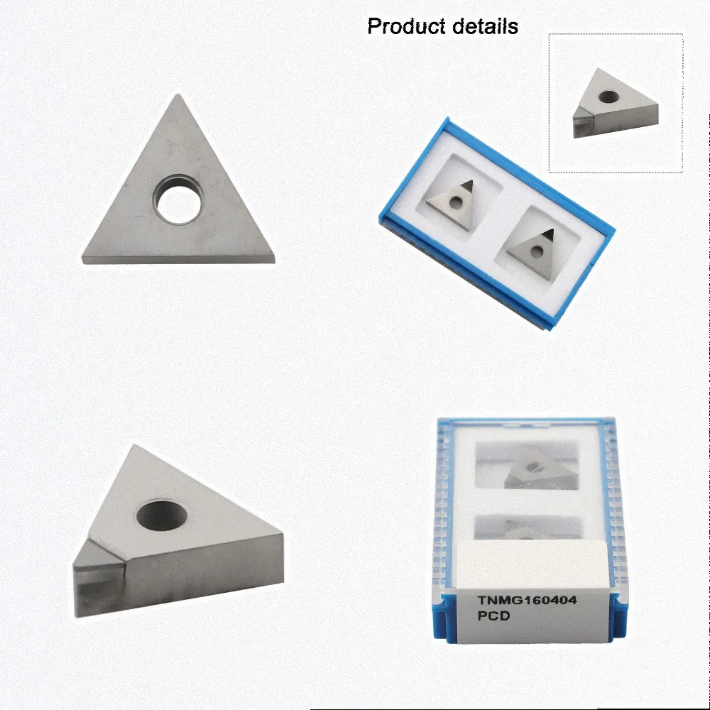 2pcs TNMG160404 For Pcd Turning Inserts For Aluminum Copper For Lathe CNC Machining Tool High Wear Resistance Non Ferrous Metal