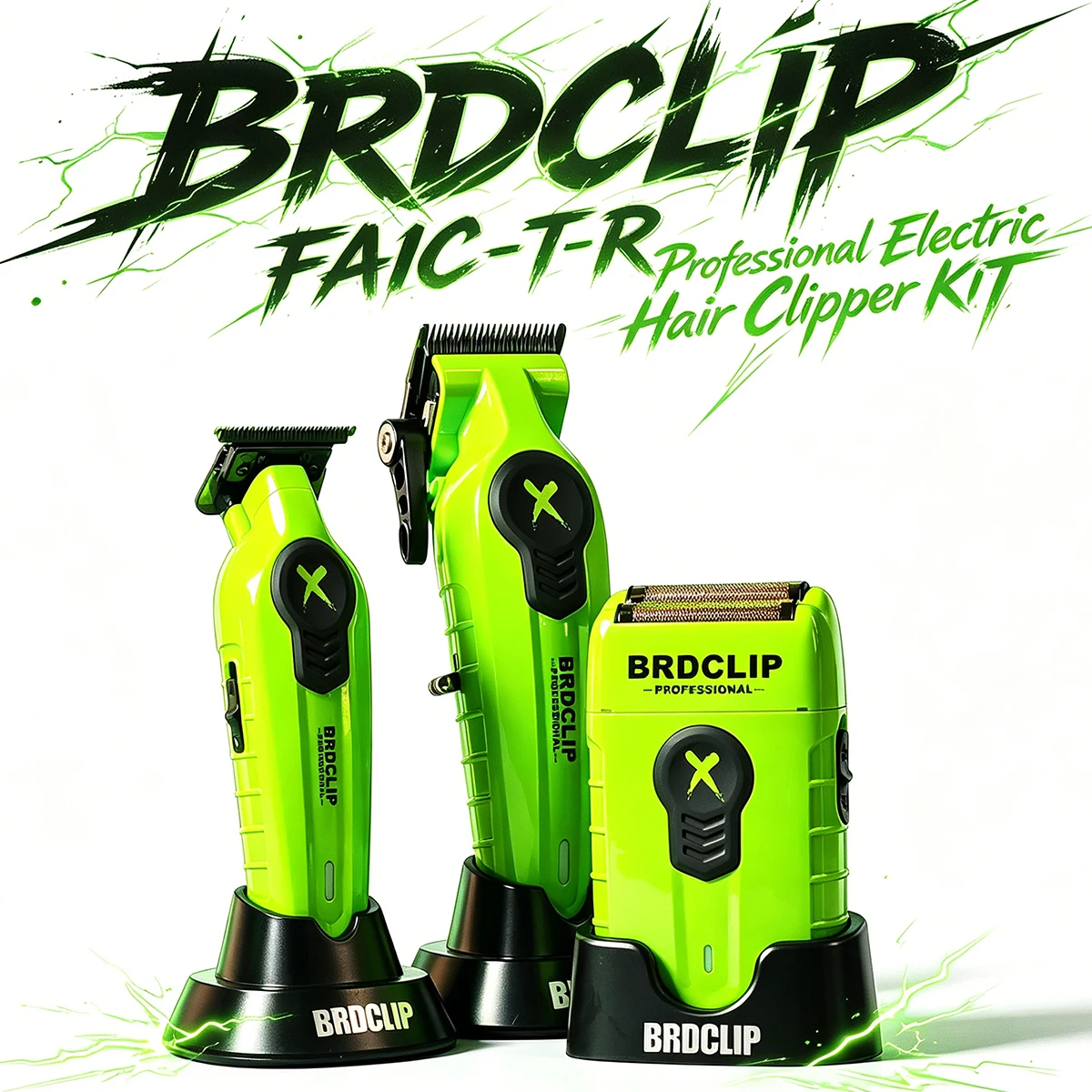 

2026 BRDCLIP Professional Electric Hair Clipper Hair Trimmer DLC Blade with Barber Shop Base Gradient Carving Machine FA1C-T-R X