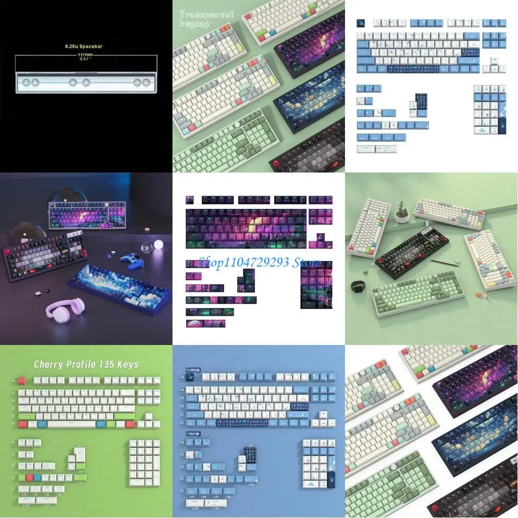 

Y2GD 135PCS Two-color Injection Backlit Keycaps PBT Keycap for Mechaniacal Keyboard