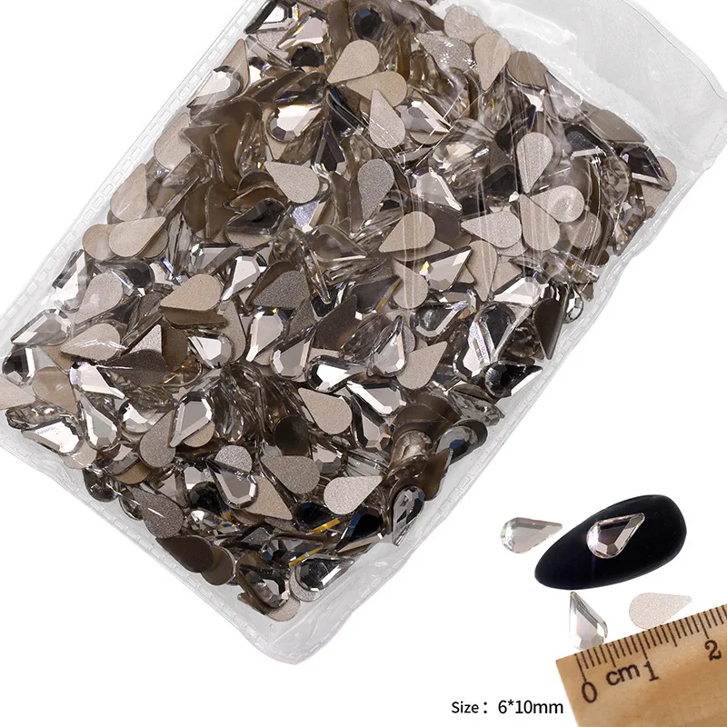 VDD P541-P580 Großhandel 1440 Stück Glas-Kristall-Strass mit flacher Rückseite, Glitzerstein in verschiedenen Formen für DIY-Bastelarbeiten, Nagelkunst und Dekoration – Detail 16