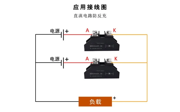 Diode Schottky à faible consommation, MBR10A45V.58, 20A30A40A50A100A, 45V100V