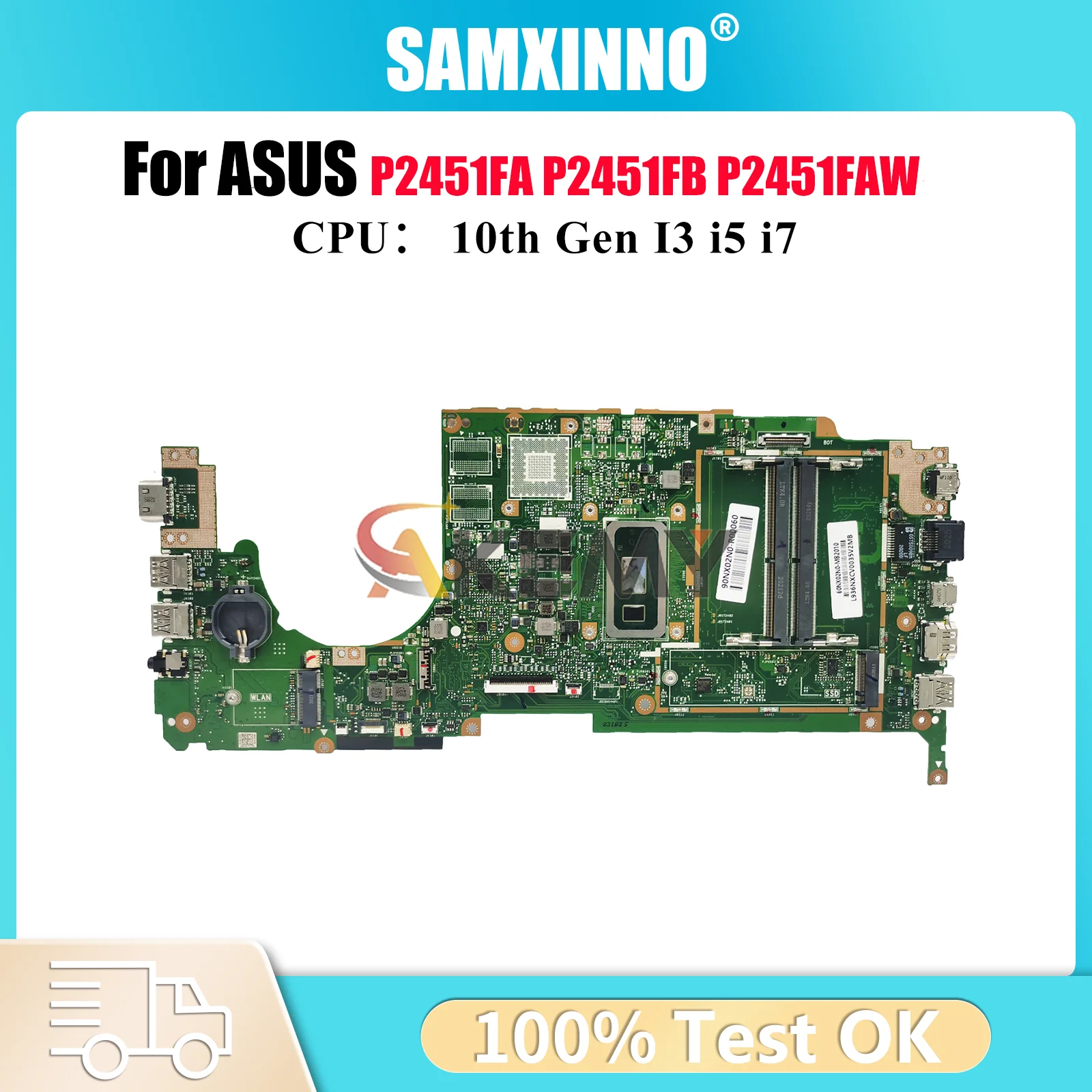 

P2451FA Материнская плата для ноутбука ASUS ProArt P2451FAW P2451FAV P2451FB P2451FA P2451F Материнская плата для ноутбука 10-го поколения I3 i5 i7