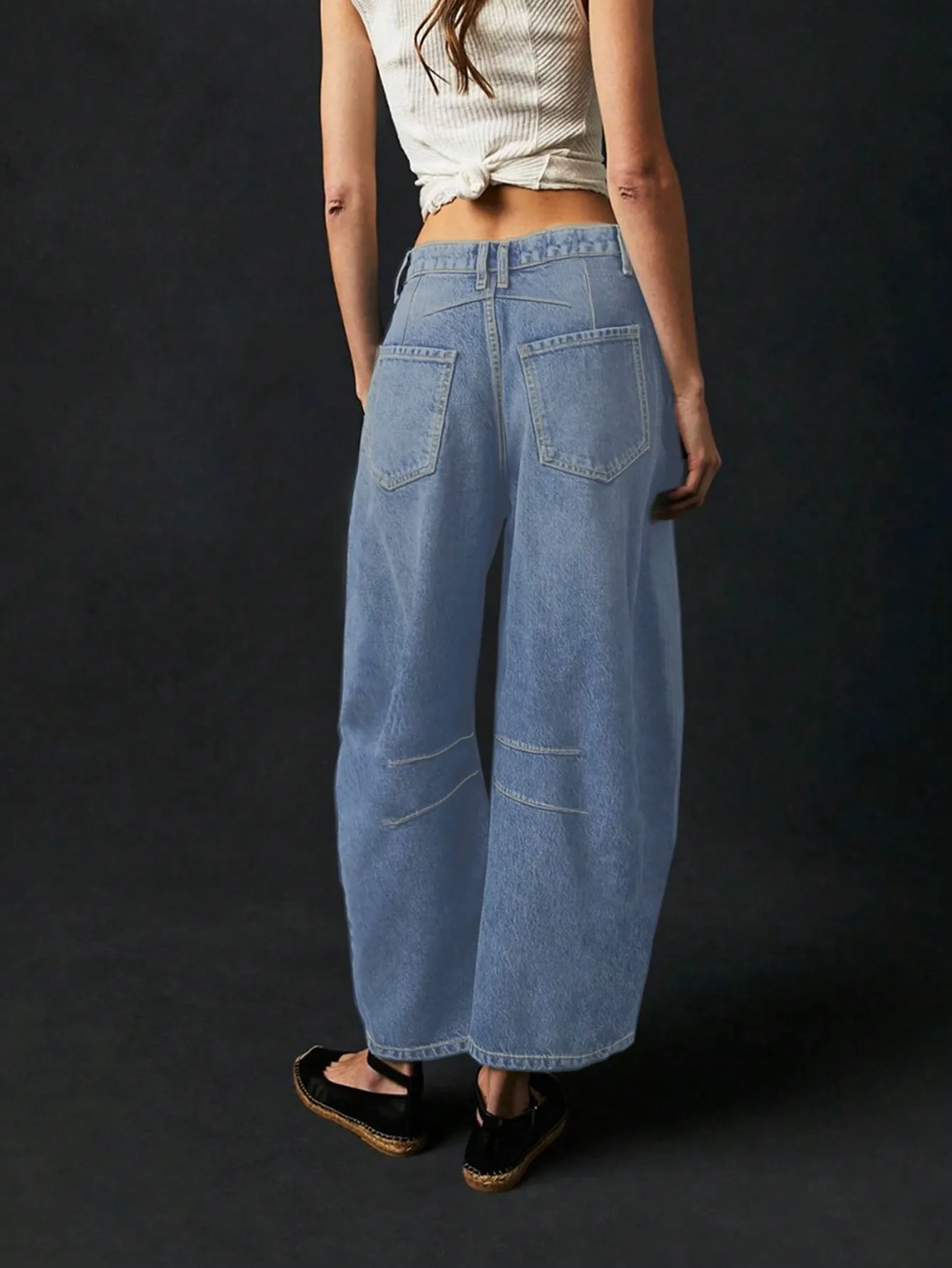 Casual tapered jeans carrot pants autumn casual loose design sense denim cropped pants women