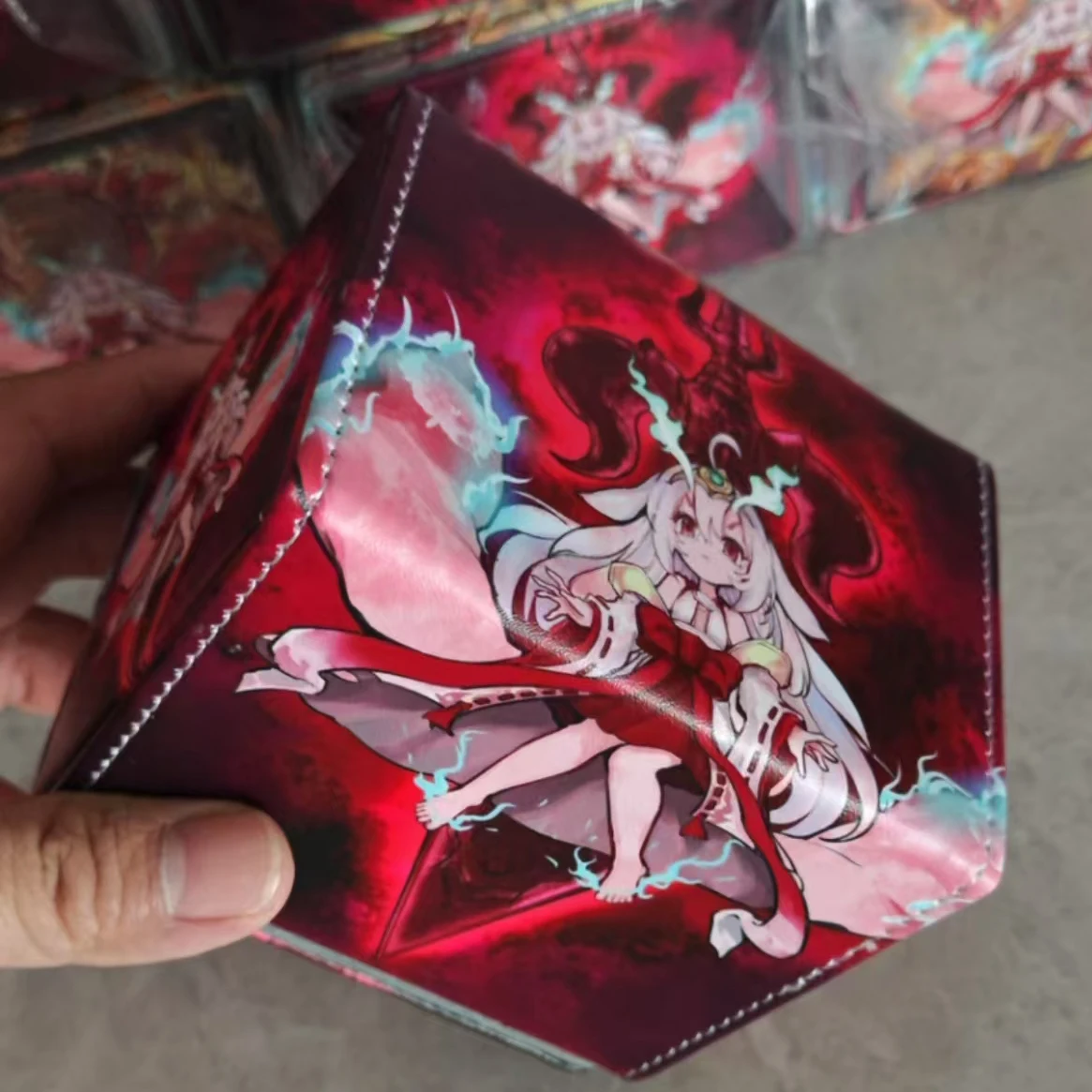 Yugioh Kurikara Divincarnate Deck Box Yu-Gi-Oh! Ocg Tcg Ptcg Trading Card Opbergdoos Pu Lederen Collectiedoos 100 +