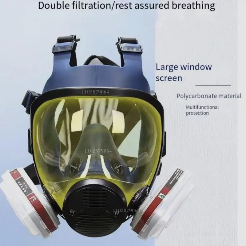 Chemical respirator, high-quality new type gas mask, A8 pollution prevention comprehensive mask filter, silicone gas mask