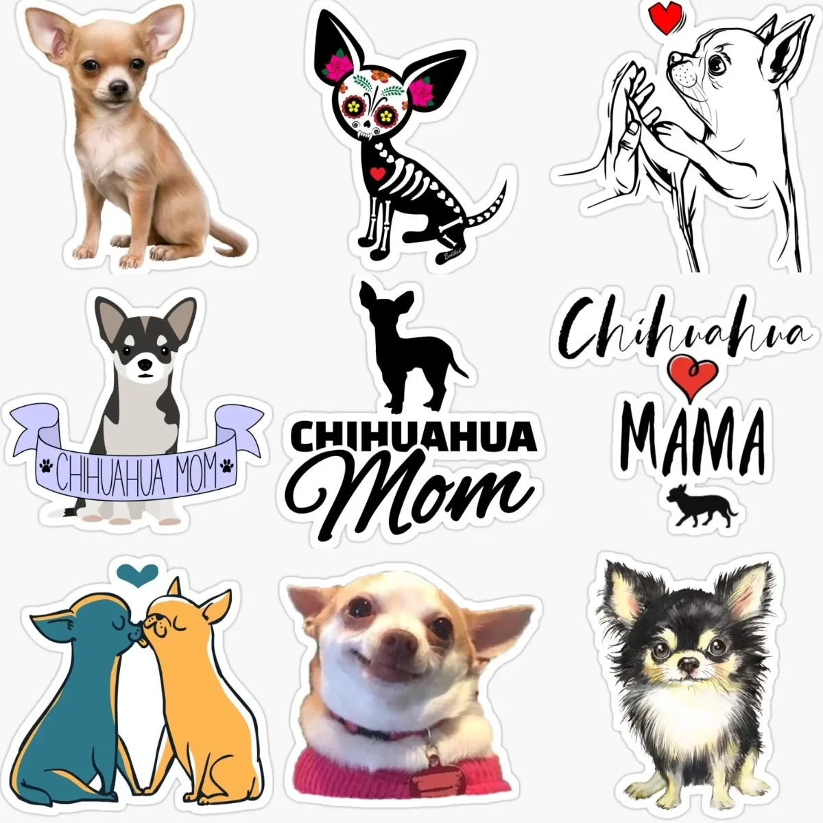 

Cute Funny Chihuahua Dog PVC Stickers for Decorate Car Truck Bicycle Wall Helmet Camper Bumper Motorcycle Off-road Decal