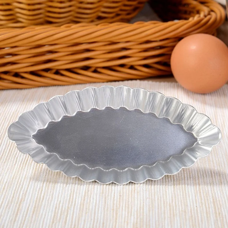 AB09 Long Fluted Edge Little Boat Shape Egg Tart Moulds Cupcake Liners Cake Baking Pan Bakeware Muffin Cake Cookie Mold