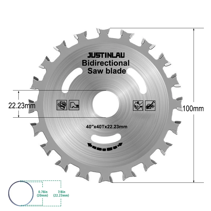 4Inch Alloy Woodworking Double Side Saw Blade Circular Cutting Disc Rotating Drilling Tool For Wood Plastic Aluminum And Steel