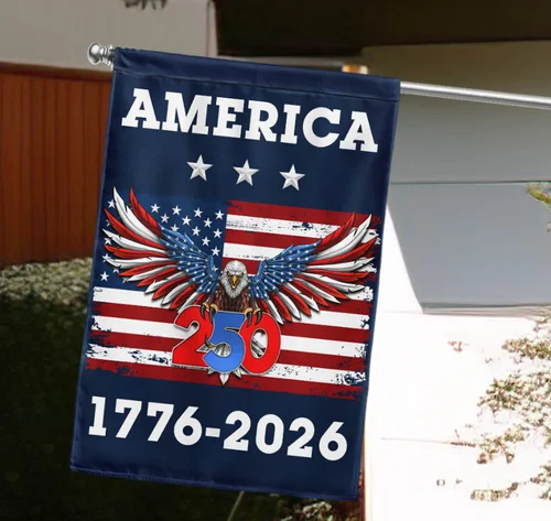 America 250th Anniversary United States Semiquincentenni House Flag, Garden Flag OOV IIC