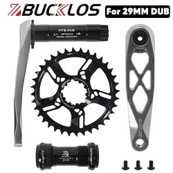 BUCKLOS MTB Crankset 170mm Mountain Bike Crankset for DUB 29mm Axle 8/9/10/11Speed Bicycle Crank Set Aluminum Alloy Bike Parts