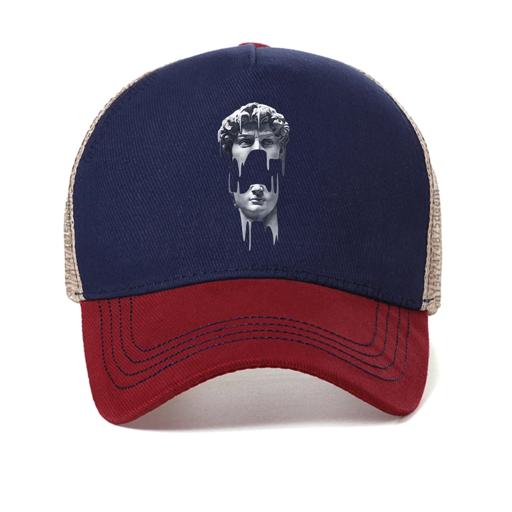 

David print baseball cap summer outdoor sports golf caps fashion breathable mesh trucker hat adjustable Snapback hats