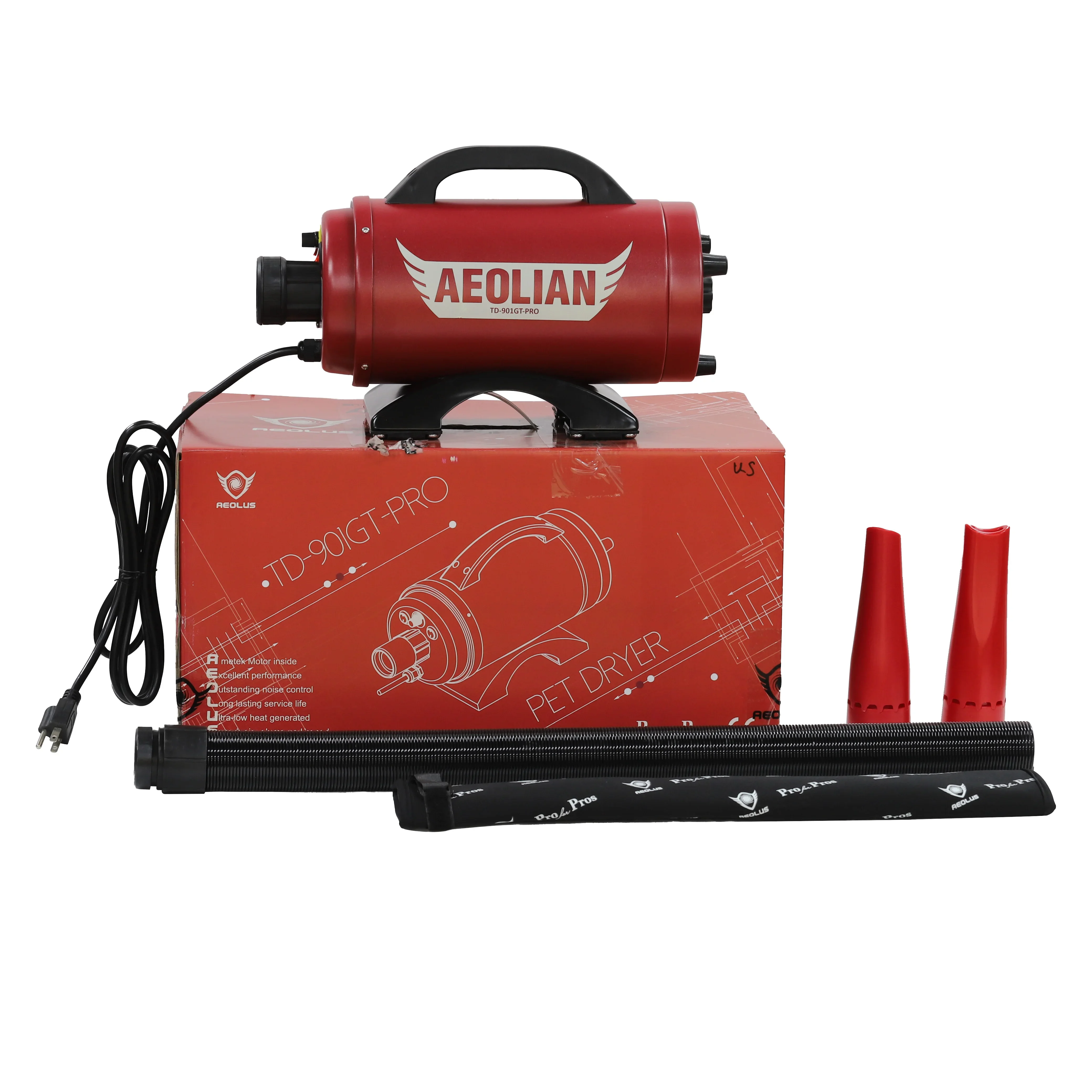 TD-901GT-PRO Motor Pet Blower Wind Speed and Temperature Controls Long Service Life Pet Grooming Dryer