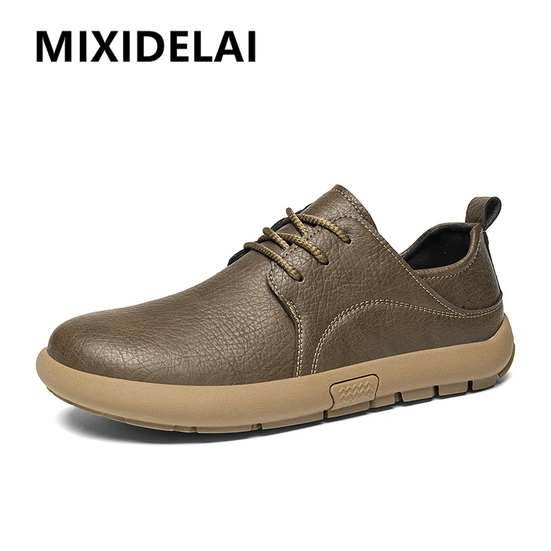 

Brand Soft Leather Men's Casual Shoes Lightweight Business Men Shoes Comfortable Men's Driving Shoes Men's Loafers Flat Sneakers