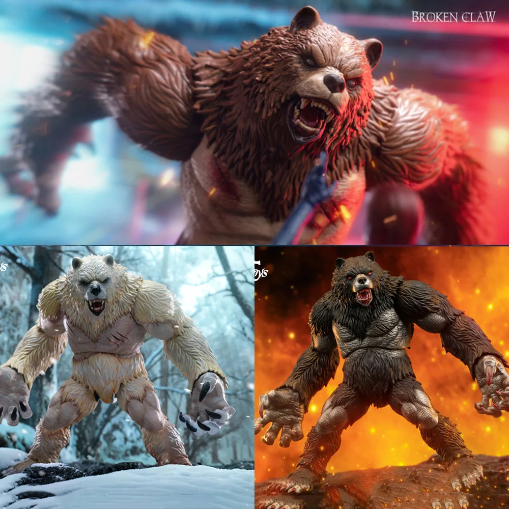 3 Colors For Collection MEMORYTOYS 23CM The Berserker of the bear Giant Bear Combiner Animal Action Figure with Replaceable Hand