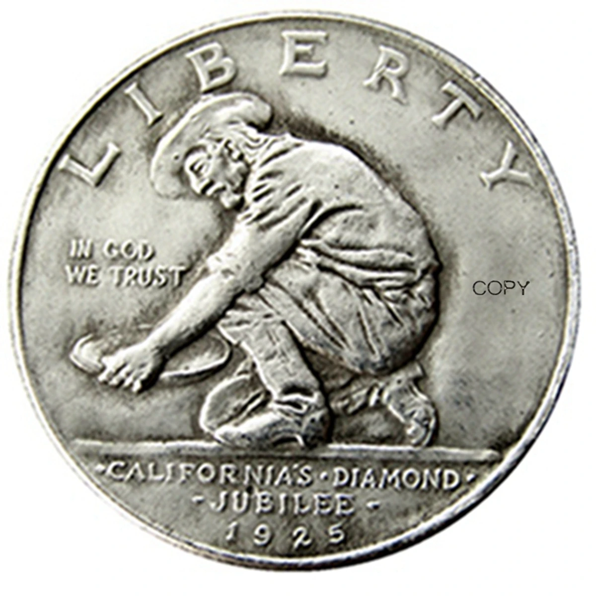 US 1925 California Jubilee  Half Dollar Copy Coins Silver Plated