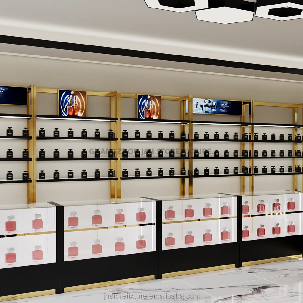 Kundenspezifisches Design, mehrere Schichten, Einzelhandel, Kosmetik, Make-up, Parfüm, Display-Ständer, Rack, Nagellack, Regal, Vitrine