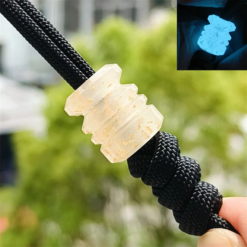 

Knife Pendant Luminous Umbrella Rope Gold Doil Resin Backpack DIY Bead Folding Knife Keychain EDC Decoration