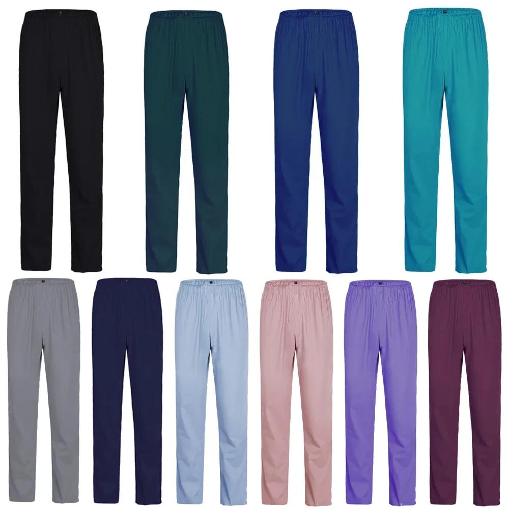 Solid Color Medical Doctor Pants Scrubs Pant Lab Surgical Pants Unisex Doctor and Nurse Uniform Work Pants Nurse Accessories