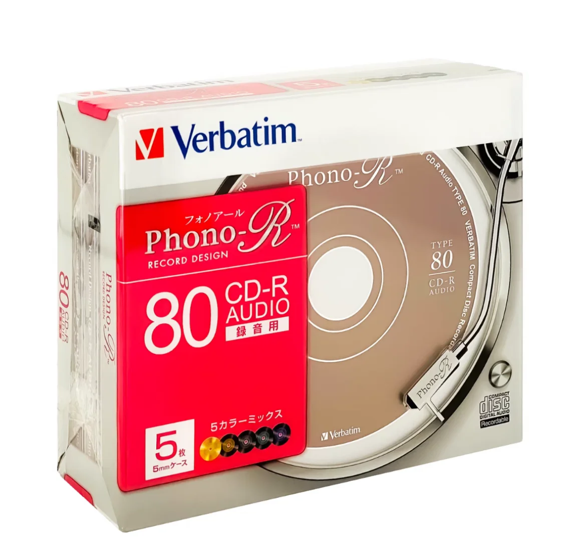 

Verbatim Music Disc CD-R Audio Discs 80Min 700MB 52X 5Pcs/Box