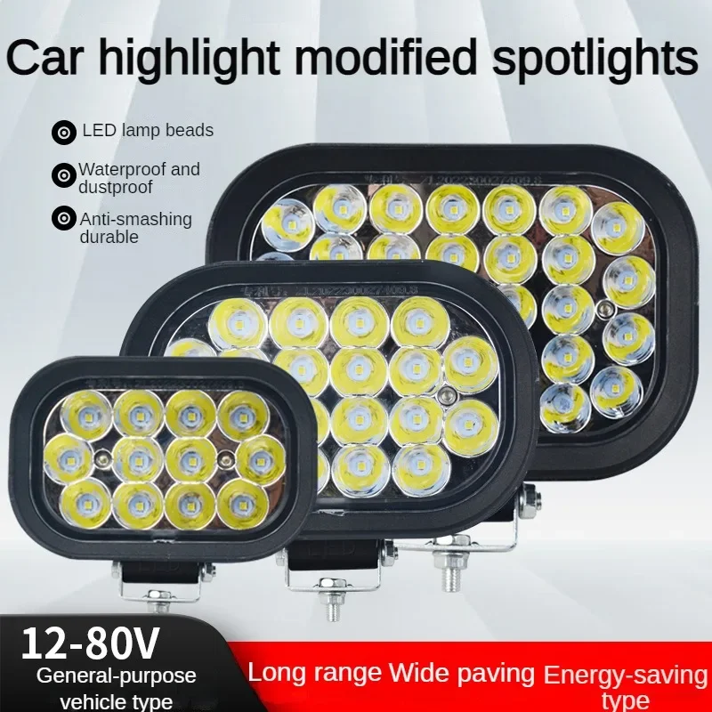 Pop 2pcs Led Headlights Truck Headlights 12v24v Forklift Engineering Vehicles Reverse Lights Modified Super Bright Spot Fog Ligh