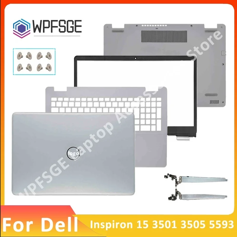 

For Dell Inspiron 15 3501 3500 5593 Laptop Case LCD Back Cover Front Bezel Palmrest Bottom Case Hinges 032TJM 0V5JHC 15.6 Inch