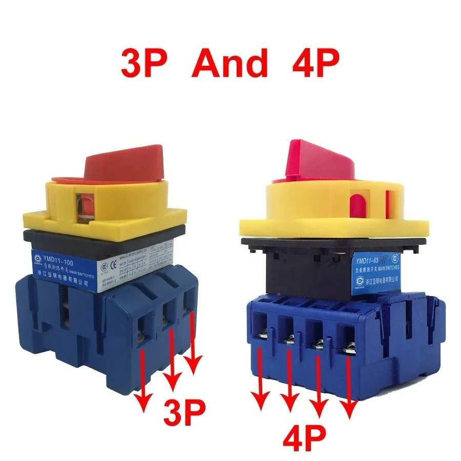 YMD11-32A 3P Manual Disconnecting Load Break Isolator Switch High Voltage 32A 690V OF-OFF Padlcok Replace LW30 GLD SFD11