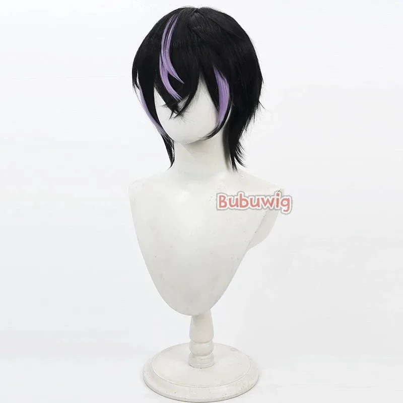 CyBubuwig الشعر الاصطناعية كيروكو كينوغاوا تأثيري الباروكات 18TRIP كيروكو كينوغاوا 30 سنتيمتر مستقيم أسود مختلط الأرجواني شعر مستعار مقاومة للحرارة