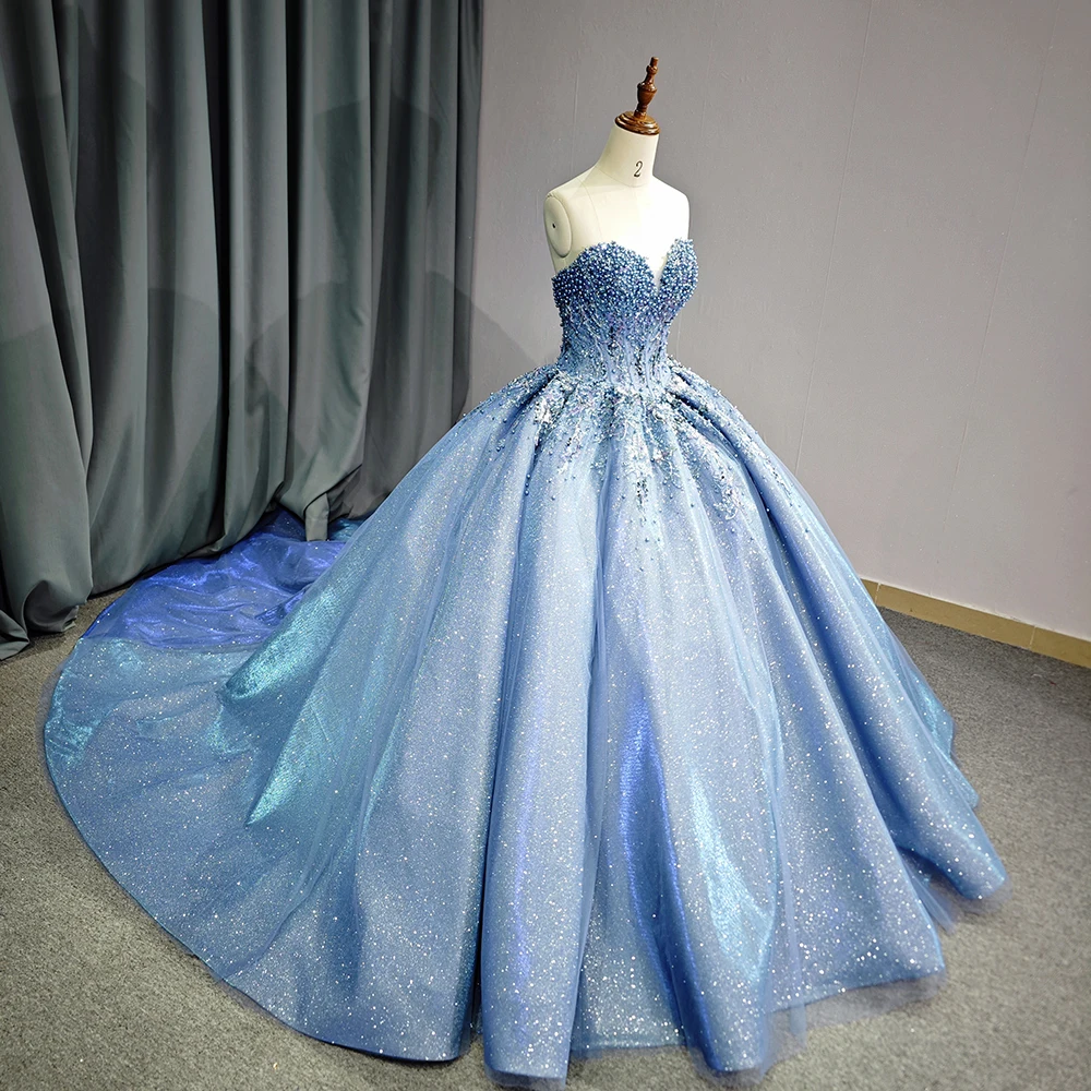 Jancember Stylish Popular Design Quinceanera Dresses For Gril Ball Gown Strapless Beading vestidos de 15 quinceañera 2024 DY6750