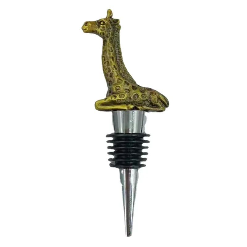 Creative Zinc Alloy Giraffe Flamingo Octopus Mermaid Owl Modeling Cork Art Decoration Bottle Cap Gift Crafts Wine Stopper