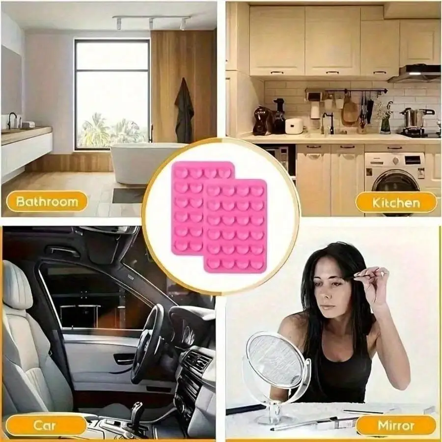 1/5/10/20/50/100pcs Random s Mobile Phone Holders Square Universal Phone Suction Cups Super Strong Silicone Anti-Slip, Selfie Vi