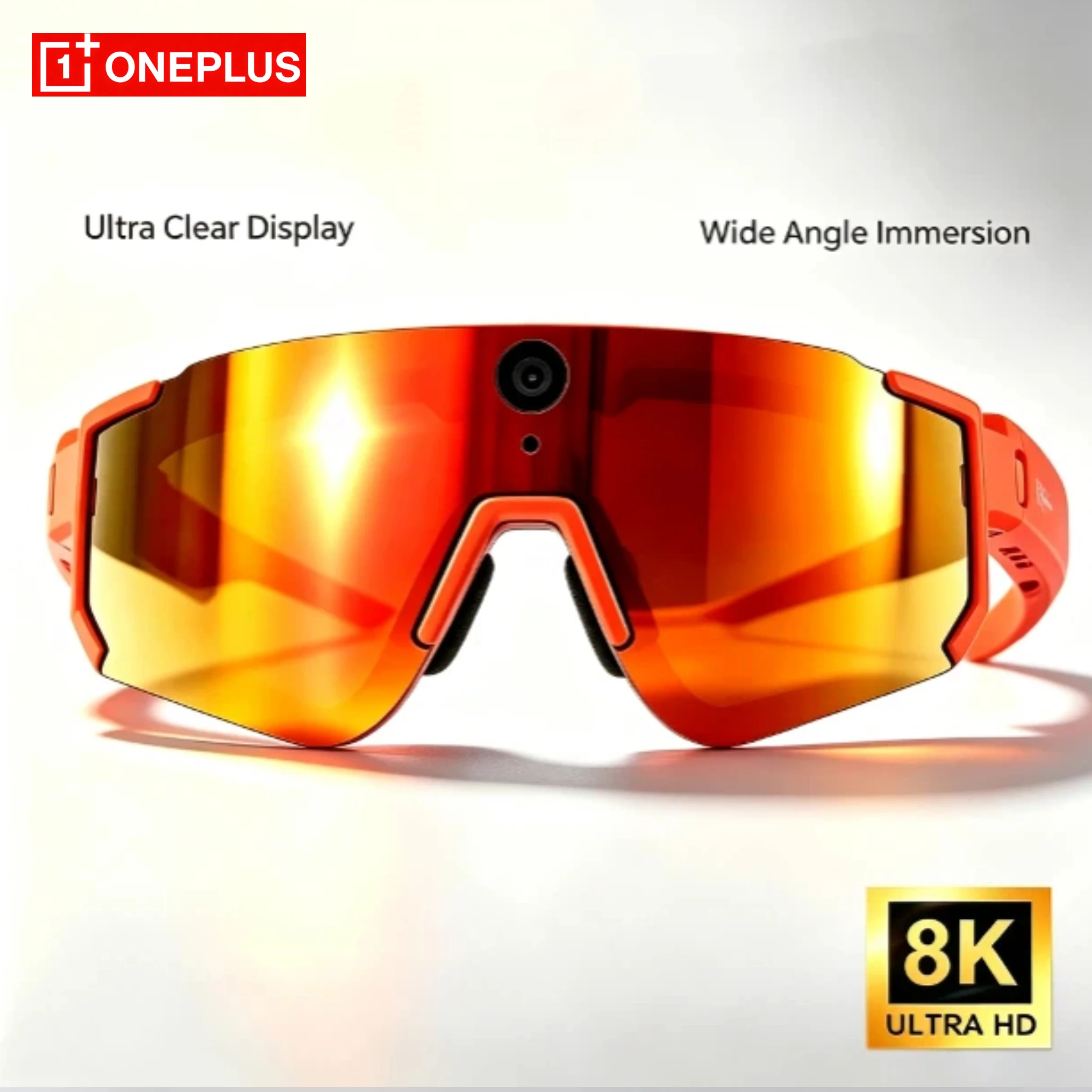 OnePlus AI Smart Glasses ChatGPT 8K HD Camera 2400W Anti-shake Cycling Video&Photo Sport Sunglasses DualMic Windproof Goggles