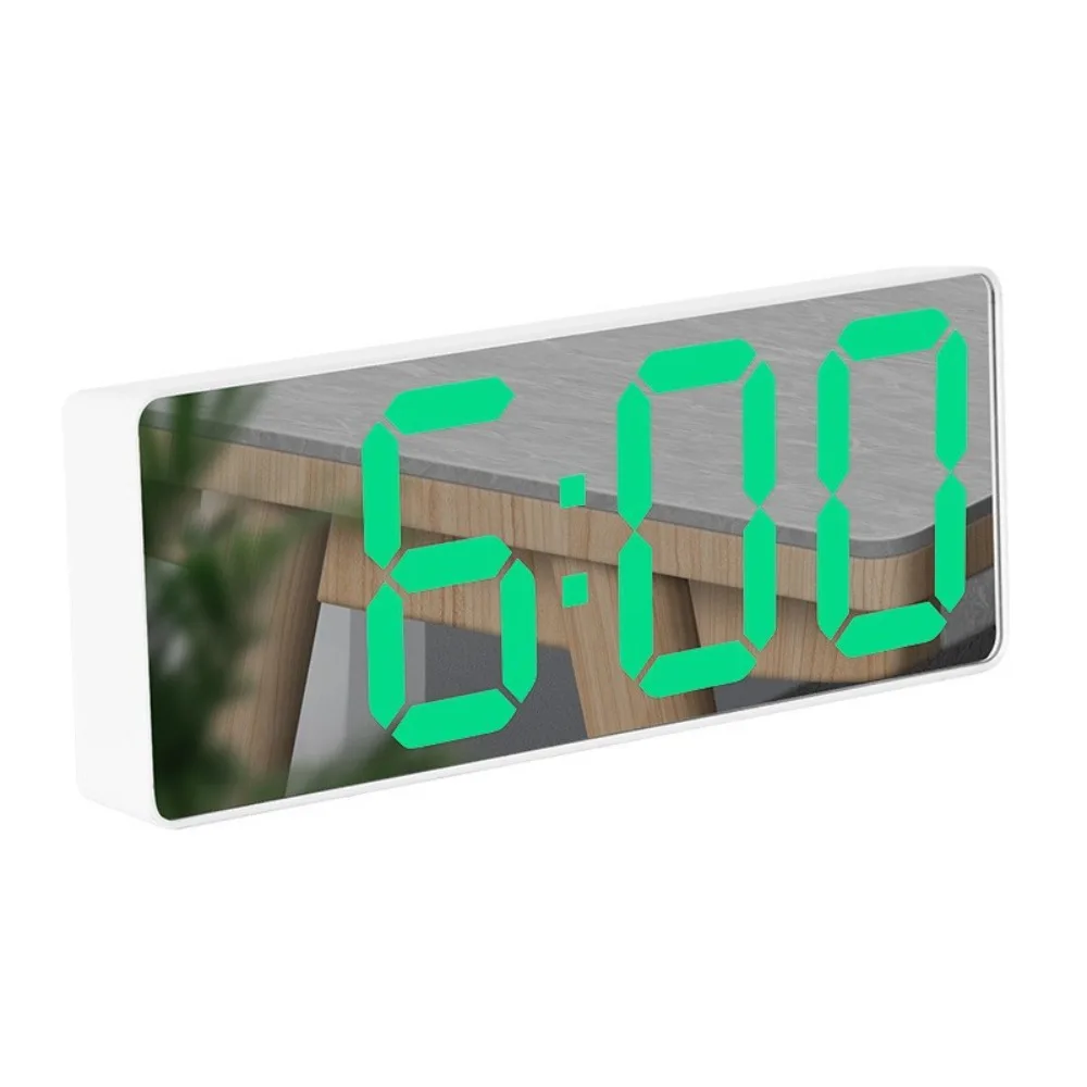 

12/24H Display Smart Digital Alarm Clock Snooze Function 3 Brightness Adjustable LED Desk Clock Temperature Display