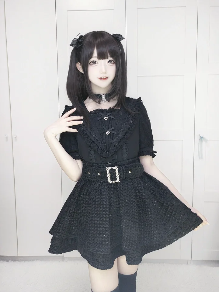 Japanese Mine Mass-Produced Black and White Shirt Summer Girl's Subculture Sweet Cute Bow Navy Collar Lolita Blouses Y2K Top